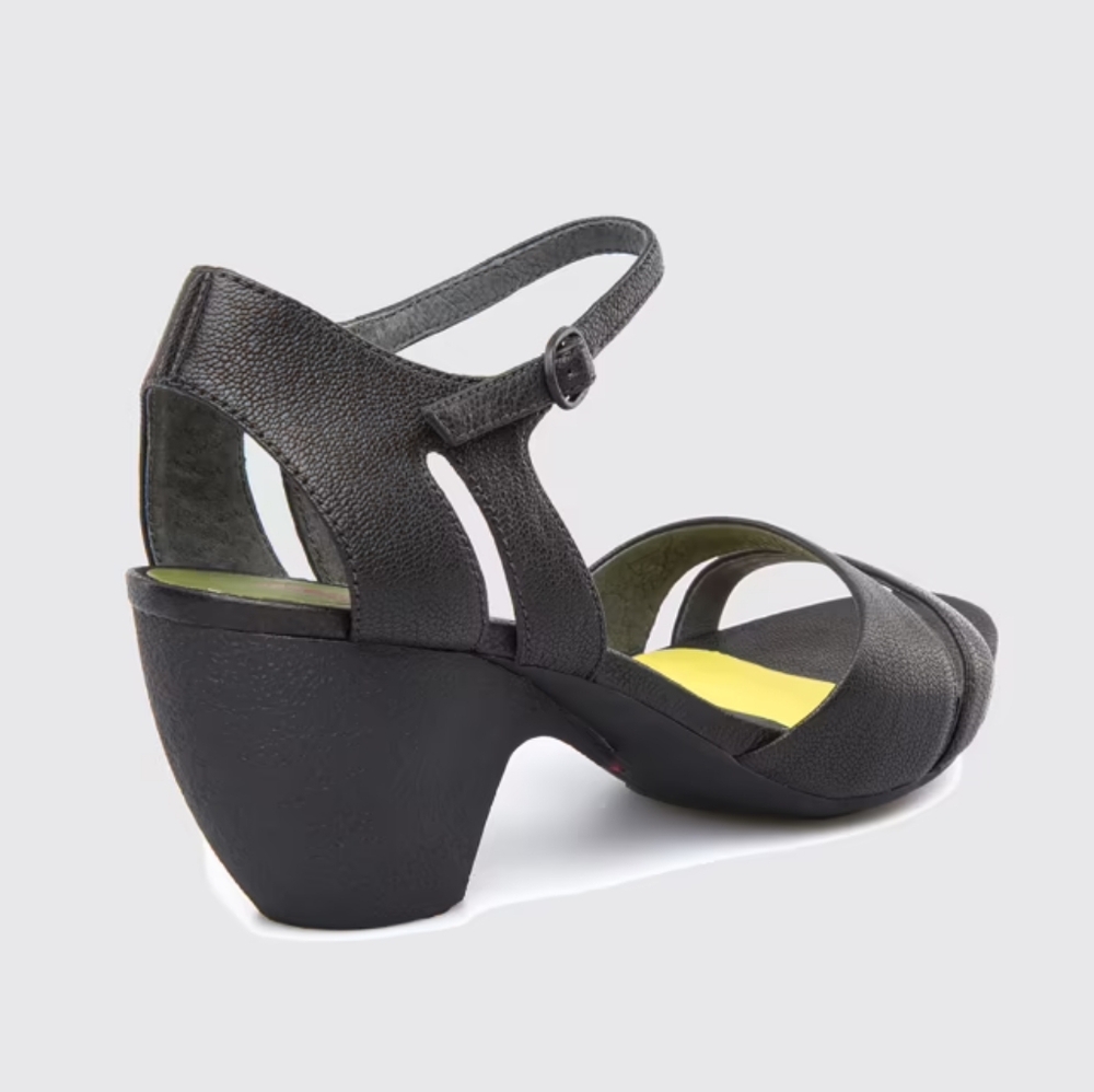 Camper Black Sandals with Green Insole - Picture 2 of 9